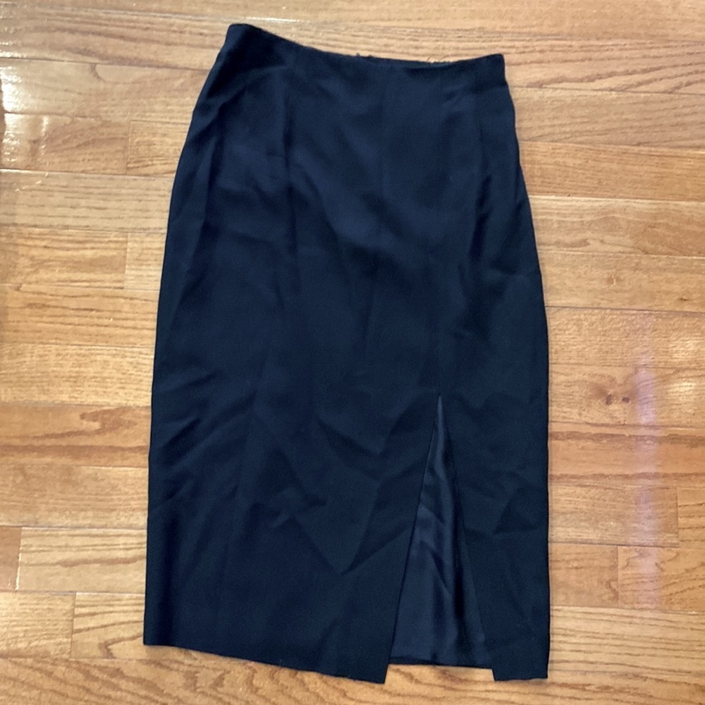 Wool lined black skirt size 1 midi length